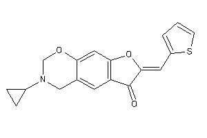 Image of 3-cyclopropyl-7-(2-thenylidene)-2,4-dihydrofuro[3,2-g][1,3]benzoxazin-6-one