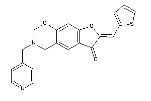 Image of 3-(4-pyridylmethyl)-7-(2-thenylidene)-2,4-dihydrofuro[3,2-g][1,3]benzoxazin-6-one