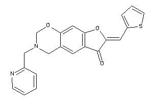 Image of 3-(2-pyridylmethyl)-7-(2-thenylidene)-2,4-dihydrofuro[3,2-g][1,3]benzoxazin-6-one
