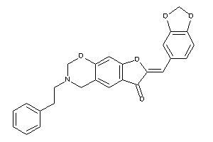 Image of 3-phenethyl-7-piperonylidene-2,4-dihydrofuro[3,2-g][1,3]benzoxazin-6-one