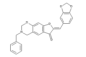 Image of 3-benzyl-7-piperonylidene-2,4-dihydrofuro[3,2-g][1,3]benzoxazin-6-one