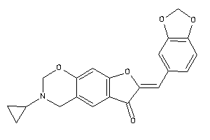 3-cyclopropyl-7-piperonylidene-2,4-dihydrofuro[3,2-g][1,3]benzoxazin-6-one