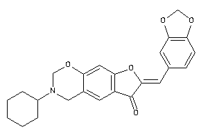 Image of 3-cyclohexyl-7-piperonylidene-2,4-dihydrofuro[3,2-g][1,3]benzoxazin-6-one