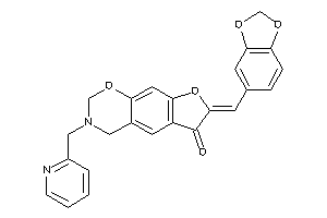 Image of 7-piperonylidene-3-(2-pyridylmethyl)-2,4-dihydrofuro[3,2-g][1,3]benzoxazin-6-one