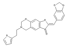 Image of 7-piperonylidene-3-[2-(2-thienyl)ethyl]-2,4-dihydrofuro[3,2-g][1,3]benzoxazin-6-one