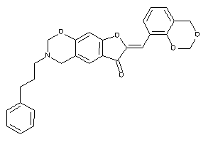 7-(4H-1,3-benzodioxin-8-ylmethylene)-3-(3-phenylpropyl)-2,4-dihydrofuro[3,2-g][1,3]benzoxazin-6-one