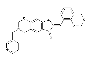 Image of 7-(4H-1,3-benzodioxin-8-ylmethylene)-3-(3-pyridylmethyl)-2,4-dihydrofuro[3,2-g][1,3]benzoxazin-6-one