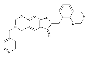 7-(4H-1,3-benzodioxin-8-ylmethylene)-3-(4-pyridylmethyl)-2,4-dihydrofuro[3,2-g][1,3]benzoxazin-6-one