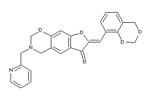 Image of 7-(4H-1,3-benzodioxin-8-ylmethylene)-3-(2-pyridylmethyl)-2,4-dihydrofuro[3,2-g][1,3]benzoxazin-6-one