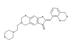 Image of 7-(4H-1,3-benzodioxin-8-ylmethylene)-3-(2-morpholinoethyl)-2,4-dihydrofuro[3,2-g][1,3]benzoxazin-6-one