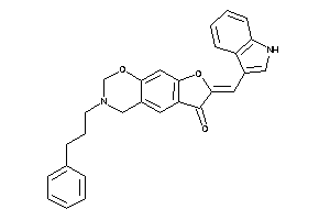 7-(1H-indol-3-ylmethylene)-3-(3-phenylpropyl)-2,4-dihydrofuro[3,2-g][1,3]benzoxazin-6-one