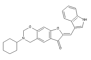 Image of 3-cyclohexyl-7-(1H-indol-3-ylmethylene)-2,4-dihydrofuro[3,2-g][1,3]benzoxazin-6-one