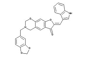 7-(1H-indol-3-ylmethylene)-3-piperonyl-2,4-dihydrofuro[3,2-g][1,3]benzoxazin-6-one