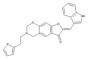 Image of 7-(1H-indol-3-ylmethylene)-3-[2-(2-thienyl)ethyl]-2,4-dihydrofuro[3,2-g][1,3]benzoxazin-6-one