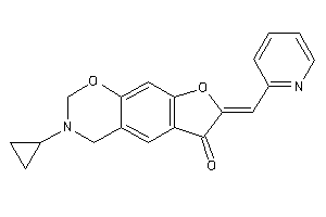 Image of 3-cyclopropyl-7-(2-pyridylmethylene)-2,4-dihydrofuro[3,2-g][1,3]benzoxazin-6-one