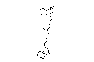 3-[(1,1-diketo-1,2-benzothiazol-3-yl)amino]-N-(3-indol-1-ylpropyl)propionamide