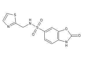 2-keto-N-(thiazol-2-ylmethyl)-3H-1,3-benzoxazole-6-sulfonamide