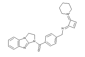 1,2-dihydroimidazo[1,2-a]benzimidazol-3-yl-[4-[[(4-piperidin-1-ium-1-ylidenecyclobut-2-en-1-ylidene)amino]methyl]phenyl]methanone