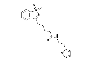 4-[(1,1-diketo-1,2-benzothiazol-3-yl)amino]-N-[2-(2-furyl)ethyl]butyramide