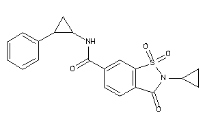 2-cyclopropyl-1,1,3-triketo-N-(2-phenylcyclopropyl)-1,2-benzothiazole-6-carboxamide