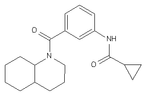 N-[3-(3,4,4a,5,6,7,8,8a-octahydro-2H-quinoline-1-carbonyl)phenyl]cyclopropanecarboxamide