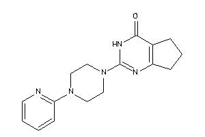 Image of 2-[4-(2-pyridyl)piperazino]-3,5,6,7-tetrahydrocyclopenta[d]pyrimidin-4-one