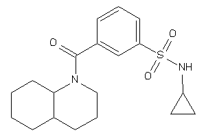 3-(3,4,4a,5,6,7,8,8a-octahydro-2H-quinoline-1-carbonyl)-N-cyclopropyl-benzenesulfonamide