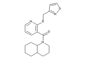 3,4,4a,5,6,7,8,8a-octahydro-2H-quinolin-1-yl-[2-(isoxazol-3-ylmethylthio)-3-pyridyl]methanone