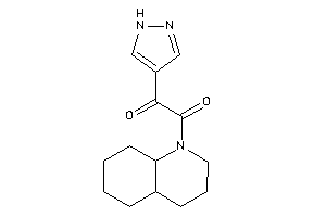 1-(3,4,4a,5,6,7,8,8a-octahydro-2H-quinolin-1-yl)-2-(1H-pyrazol-4-yl)ethane-1,2-dione