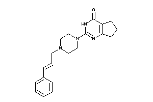 Image of 2-(4-cinnamylpiperazino)-3,5,6,7-tetrahydrocyclopenta[d]pyrimidin-4-one