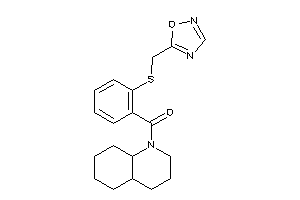 3,4,4a,5,6,7,8,8a-octahydro-2H-quinolin-1-yl-[2-(1,2,4-oxadiazol-5-ylmethylthio)phenyl]methanone