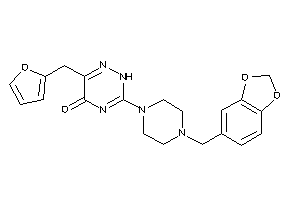 6-(2-furfuryl)-3-(4-piperonylpiperazino)-2H-1,2,4-triazin-5-one