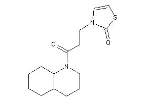 3-[3-(3,4,4a,5,6,7,8,8a-octahydro-2H-quinolin-1-yl)-3-keto-propyl]-4-thiazolin-2-one