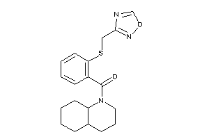 3,4,4a,5,6,7,8,8a-octahydro-2H-quinolin-1-yl-[2-(1,2,4-oxadiazol-3-ylmethylthio)phenyl]methanone