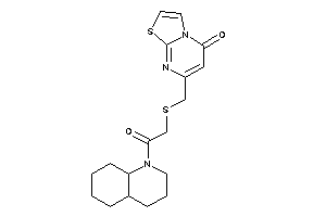 7-[[[2-(3,4,4a,5,6,7,8,8a-octahydro-2H-quinolin-1-yl)-2-keto-ethyl]thio]methyl]thiazolo[3,2-a]pyrimidin-5-one