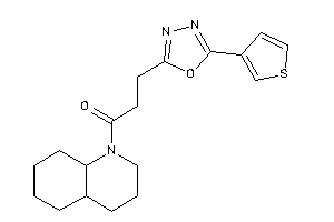 1-(3,4,4a,5,6,7,8,8a-octahydro-2H-quinolin-1-yl)-3-[5-(3-thienyl)-1,3,4-oxadiazol-2-yl]propan-1-one