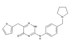 6-(2-furfuryl)-3-[4-(pyrrolidinomethyl)anilino]-2H-1,2,4-triazin-5-one