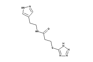 N-[2-(1H-pyrazol-4-yl)ethyl]-3-(1H-tetrazol-5-ylthio)propionamide