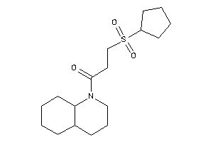 1-(3,4,4a,5,6,7,8,8a-octahydro-2H-quinolin-1-yl)-3-cyclopentylsulfonyl-propan-1-one