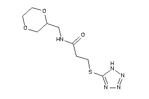 Image of N-(1,4-dioxan-2-ylmethyl)-3-(1H-tetrazol-5-ylthio)propionamide