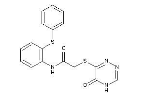 2-[(5-keto-4H-1,2,4-triazin-6-yl)thio]-N-[2-(phenylthio)phenyl]acetamide