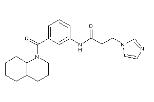 N-[3-(3,4,4a,5,6,7,8,8a-octahydro-2H-quinoline-1-carbonyl)phenyl]-3-imidazol-1-yl-propionamide