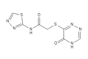 2-[(5-keto-4H-1,2,4-triazin-6-yl)thio]-N-(1,3,4-thiadiazol-2-yl)acetamide