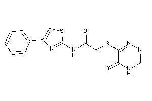 2-[(5-keto-4H-1,2,4-triazin-6-yl)thio]-N-(4-phenylthiazol-2-yl)acetamide