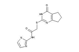 Image of 2-[(4-keto-3,5,6,7-tetrahydrocyclopenta[d]pyrimidin-2-yl)thio]-N-thiazol-2-yl-acetamide