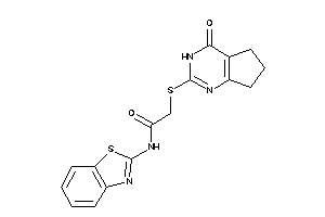 Image of N-(1,3-benzothiazol-2-yl)-2-[(4-keto-3,5,6,7-tetrahydrocyclopenta[d]pyrimidin-2-yl)thio]acetamide