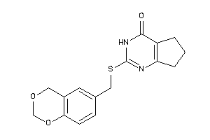 2-(4H-1,3-benzodioxin-6-ylmethylthio)-3,5,6,7-tetrahydrocyclopenta[d]pyrimidin-4-one
