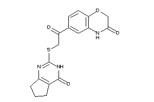 Image of 6-[2-[(4-keto-3,5,6,7-tetrahydrocyclopenta[d]pyrimidin-2-yl)thio]acetyl]-4H-1,4-benzoxazin-3-one