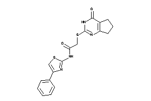 2-[(4-keto-3,5,6,7-tetrahydrocyclopenta[d]pyrimidin-2-yl)thio]-N-(4-phenylthiazol-2-yl)acetamide