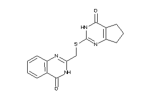 Image of 2-[[(4-keto-3,5,6,7-tetrahydrocyclopenta[d]pyrimidin-2-yl)thio]methyl]-3H-quinazolin-4-one
